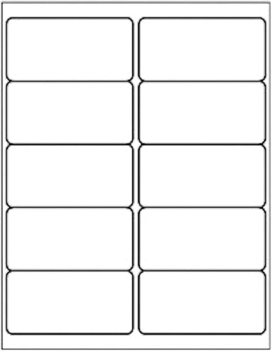 LabelMore 10 up Labels 2'' x 4" Shipping Address Labels for Laser and Inkjet Printers (5000 Sheets, 50000 Labels)