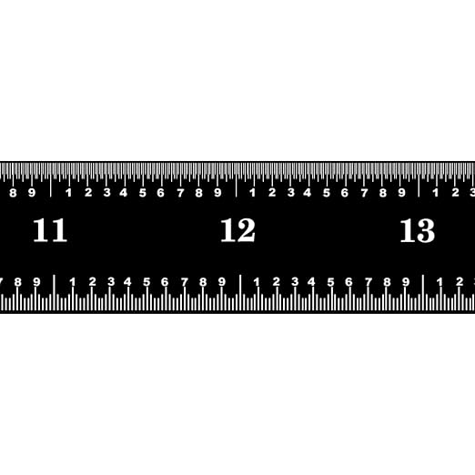 PEC Tools 24" Flexible Metal Ruler, Stainless Steel with Black Chrome Finish, High Contrast,16R Graduation (1/32", 1/64", 1/50", 1/100"), Easy to Read Machinst Rule for Professionals, Made in USA