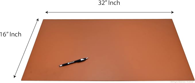 This Desk by Dacasso PU Leather Desk Set - Luxury Leather Desk Pad & Desk Organization Essentials - Office Organization & Executive Office Desk Decor - (Tan, 5 Piece)