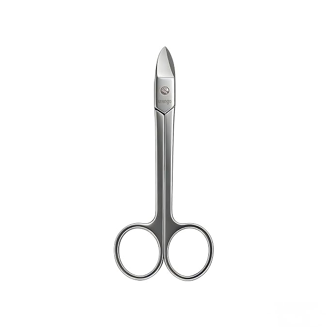 LIVINGO Toenail Nail Scissors Long Handle Stainless Steel | Sharp Cutting Edge, Thick Hard Nail Trimming, Manicure Pedicure Tool, Comfortable Grip for Men Women