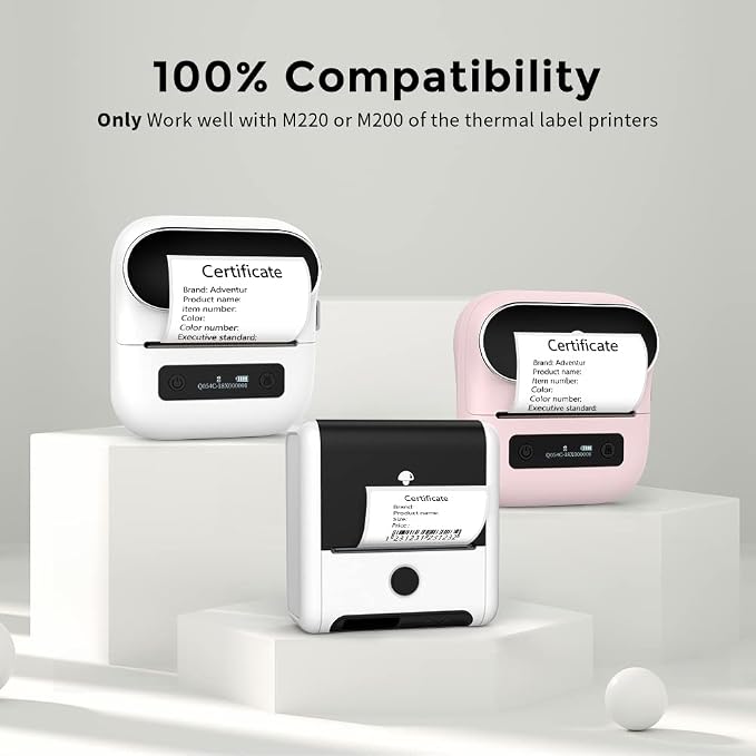 Phomemo 3 Roll 1.96" x 3.14" Multi-Purpose Thermal Label | Compatible with M110/M220/M108/M250/M260/ M150/ M120/M200/M221 Printer,for Barcode,Name,Address,Labeling,Mailing,Business