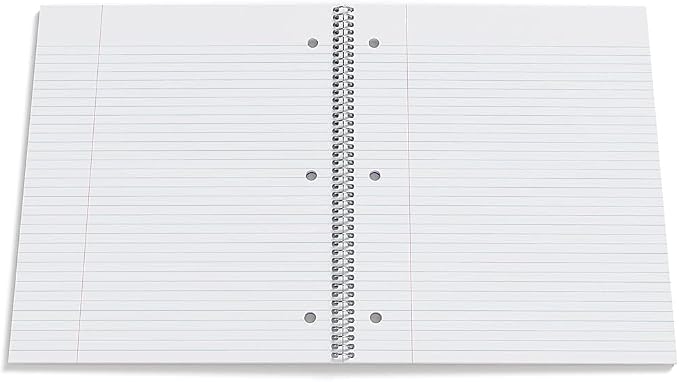 STAPLES Accel 1‑Subject Notebook, 8.5” x 11”, College Ruled, 100 Sheets, Purple