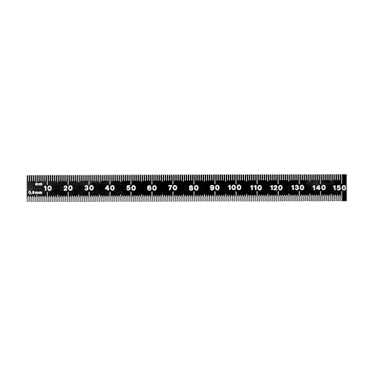 PEC Tools 6"/150mm Flexible Metal Ruler, Stainless Steel Machinist Rule with Black Chrome Finish, High Contrast, English & Metric Graduation (1/32", 1/64", 0.5mm, 1.0mm), Easy to Read, Made in USA