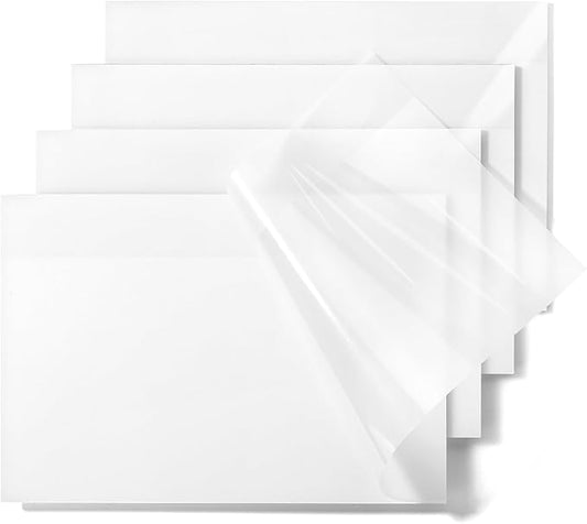 Mr. Pen- Transparent Sticky Notes, 5" x 7", 4 Pads, 200 Sheets | Large See Through Self-Adhesive Notes for Bible Journaling and Studying, Water-Resistant, Clean Removal