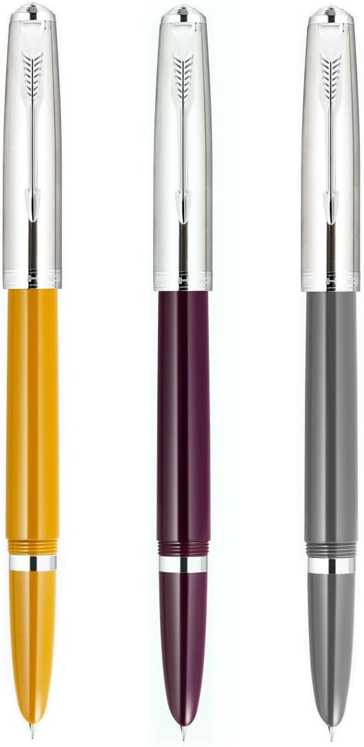 3 Pieces Jinhao 86 Fountain Pen Extra Fine Nib with Ink Converter Office Writing Supplies (Set Two)
