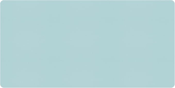 Bloss Light Blue Desk Mat, Large Mouse Pad, Leather Desk Blotter, Waterproof Desk Pad for Office Home Decor/31.5×15.7 Inch