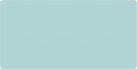 Bloss Light Blue Desk Mat, Large Mouse Pad, Leather Desk Blotter, Waterproof Desk Pad for Office Home Decor/31.5×15.7 Inch