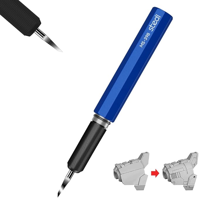 stedi Model Scriber Chisel,Tungsten steel Blades 0.15mm,for Modeling Hobby,RG Scale Model,Gundam Model Kit,for Scribing line, Engraved,Panel line,Resin,Blue