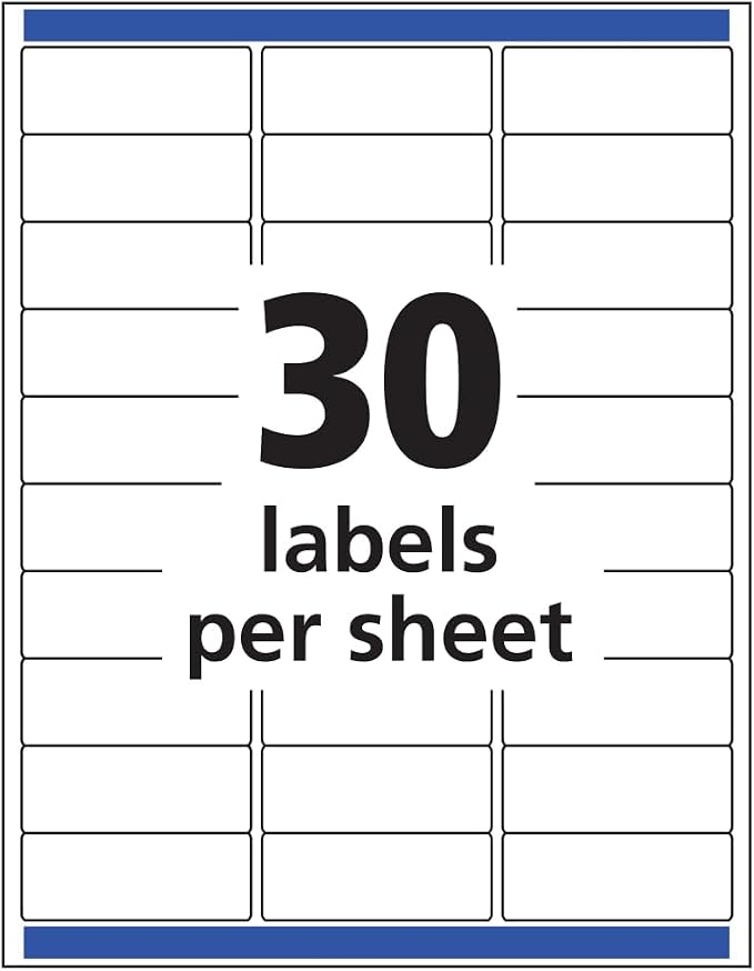 Avery Clear Easy Peel Address Labels for Laser Printers 1" x 2-5/8", Pack of 300 (15660)