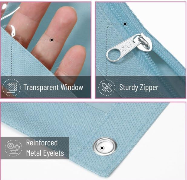 Mr. Pen- Pencil Pouch for 3 Ring Binder, 30 Pack, 10"x6.75", Smooth Zipper | Clear Window, Bulk Large Capacity Pencil Case with 3 Reinforced Grommets for School, Office, Supplies Storage | Clear Window, Bulk Large Capacity Pencil Case with 3 Reinforced...