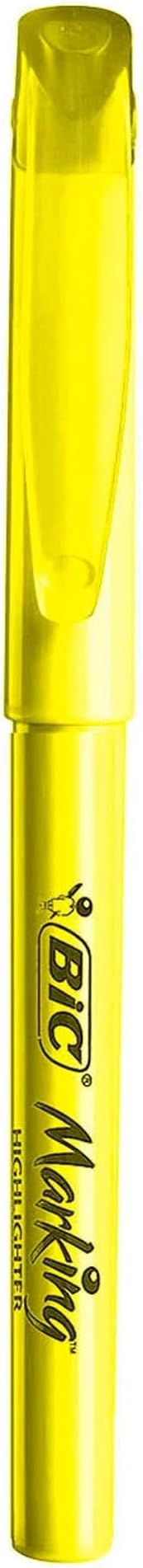 BIC Brite Liner Highlighters, Chisel Tip, School Supplies for Students and Teachers, Ideal for Notes and Textbooks, 12-Count Pack in Yellow