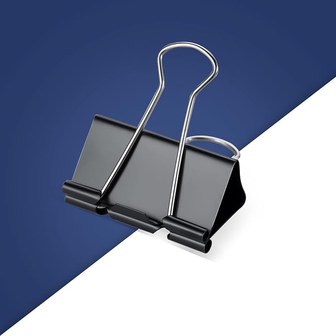 72 Pcs Extra Large Binder Clips 2 Inch Big Black Paper Clip | Large Binding Clip, Jumbo Paperclips Bulk, Heavy Duty Big Paperwork Clamp, Kitchen School Teachers