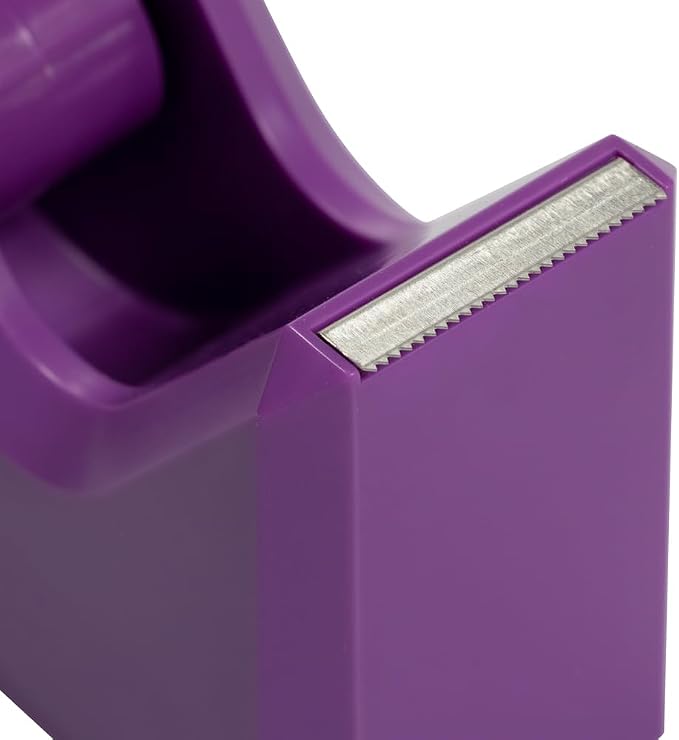 JAM PAPER Colorful Desk Tape Dispensers - Purple - 3/Pack