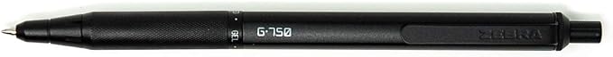 Zebra Pen G-750 Black Brass Retractable Gel Pen, Black Ink, 0.7mm, 1-Pack