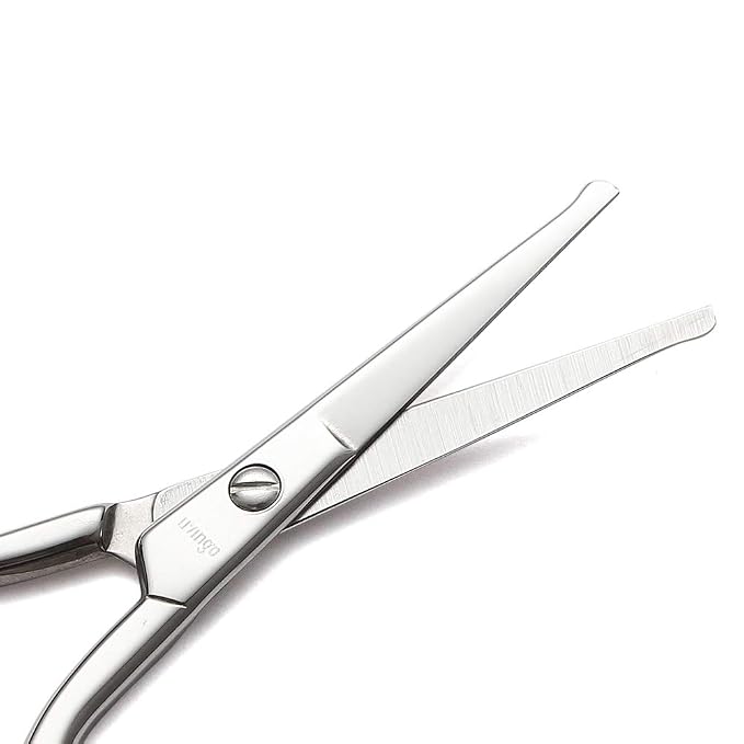 LIVINGO Nose Hair Scissors Rounded Tip Stainless Steel Beauty Shears | Straight Precision Blade, Multi-purpose Grooming, Eyebrow Eyelash Cuticle Facial Detail Care