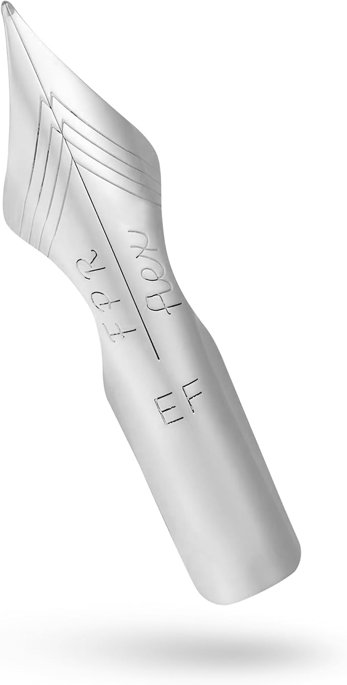 FPR #6 Chrome EF Ultra Flex Fountain Pen Nib for Writers, Professionals | Custom-Ground Shoulders, 0.4 mm EF to 2.0 mm Line Variation, German-Made Stainless Steel Tipping, Drill Point