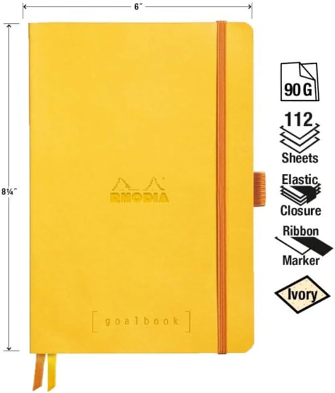Rhodia Goalbook Journal, A5, Dotted - Daffodil Yellow
