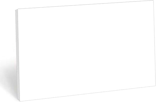 321Done Blank Notepad & Memo Pad, Unlined Writing Pads - 50 Tear-Off Sheets, 5.5x8.5 Notepads, Note Pads, Note Paper, Scratch Pad, Plain White 70 lb Paper, Chipboard Backing, Made in USA