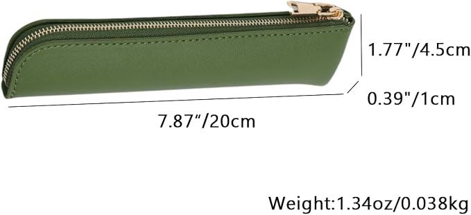 Slim Pencil Case Small Pencil Pouch Pen Case (Green/FL)
