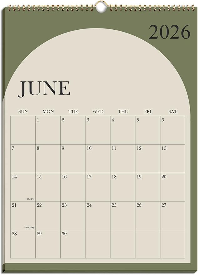Wall Calendar 2026-2027 - 18 Months Calendar 2026-2027 from July 2026 - December 2027, 2026-27 Wall Hanging Calendar Planner with Thick Paper, 12" x 14.5", Cyan