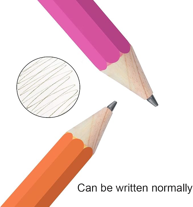 Wooden Jumbo Pencils for Prop/Gifts/Decor - 14 Inch Funny Big Novelty Pencil with Cap(Orange Red) for Schools and Homes