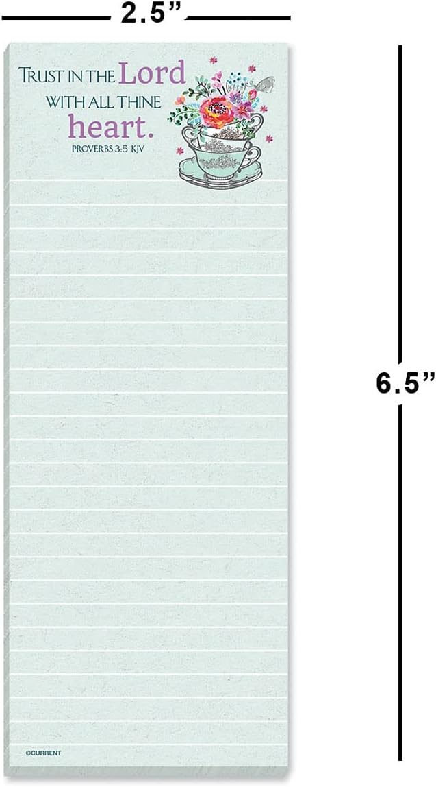 Current Mary Engelbreit Inspirational Religious Magnetic Magnetic Notepad Set – Set of 12 Mini Memo Pads, 6 Designs, 30-Sheet Pads, 2½ x 6½ Inches, Shopping List, to-Do Notes, Printed in The USA