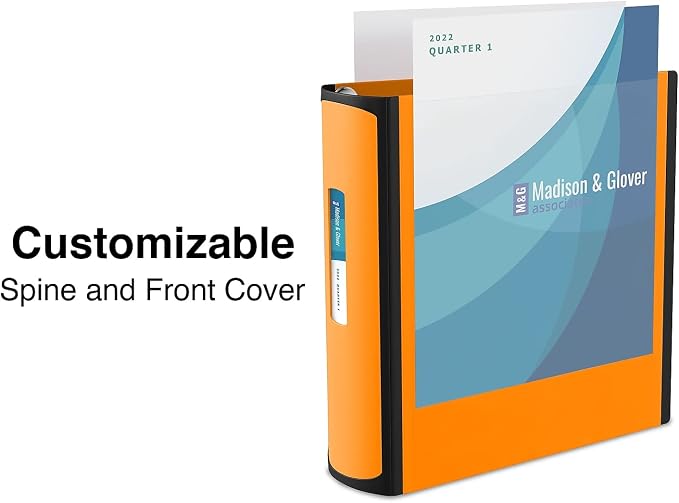 Staples Better Binder, 2" D‑Ring 3‑Ring Binder, Bright Orange, Reinforced Rubber Spine, Durable High‑Capacity Binder for School & Office