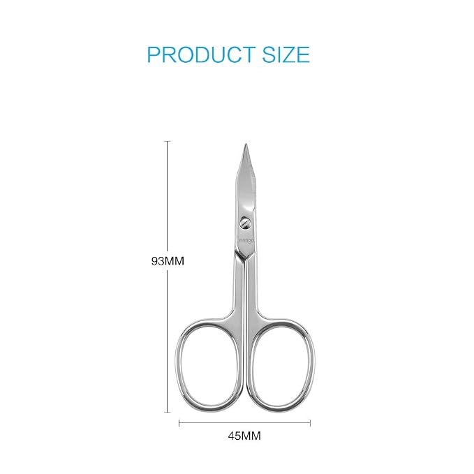 LIVINGO Premium Nail Scissors Curved Stainless Steel Beauty Tool | Precision Blade, Cuticle Manicure Care, Eyebrow Eyelash Grooming, Smooth Detailed Trimming