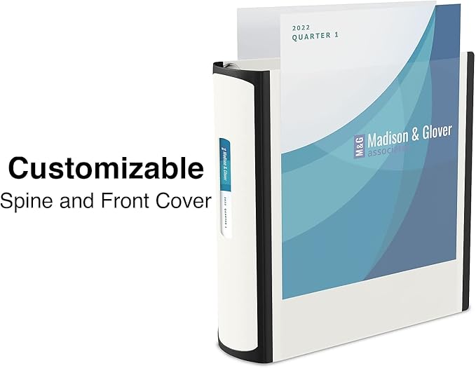 Staples Better Binder 2 Inch 3-Ring Binder, White, Wide Spine View Binder with Locking Rings, Durable Office Binder, 2 Pack