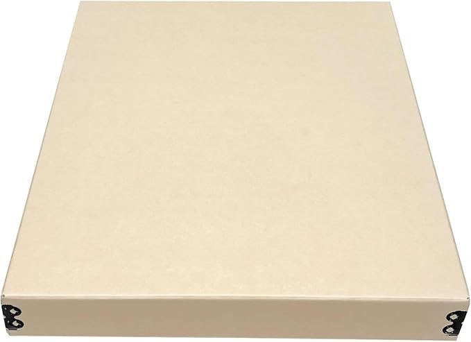 Lineco Museum Archival Storage Box, Drop Front, 11.75x15.25x1.5 in, Tan | Acid-Free with Metal Edge, Preserves Picture Longevity, Organize Photos, Newspapers, Prints, Documents, Crafts, DIY