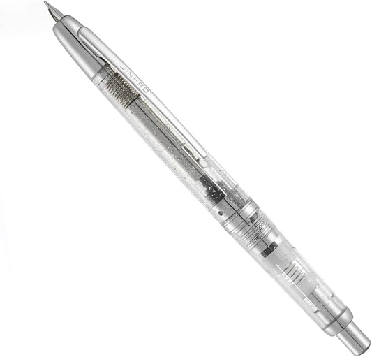JINHAO 20 transparent Press Fountain Pen Retractable EF F Nib Transparent Black Writing Ink Pen with Converter School Office Supplies