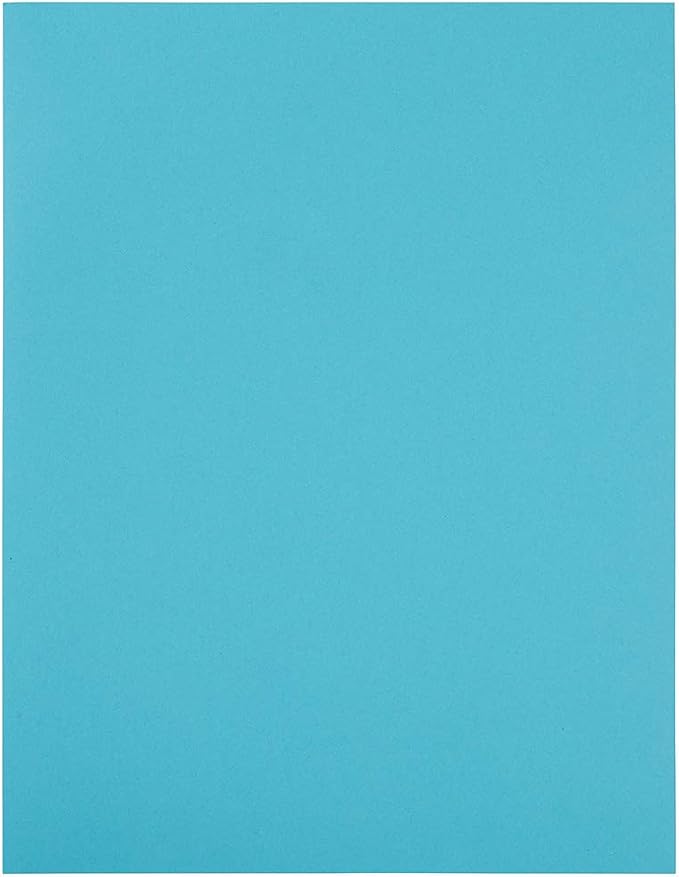 JAM PAPER Full Sheet Shipping Labels - Printable Sticker Paper - 8 1/2 x 11 - Blue - 10 Full Pages/Pack