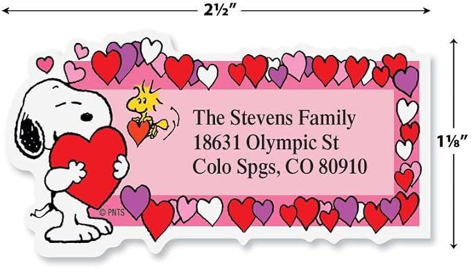 Colorful Images Holiday Peanuts Return Address Labels | Seasons of Fun, 144 Count, Self-Adhesive on Flat-Sheet Labels, Customize with Name & Shipping Address