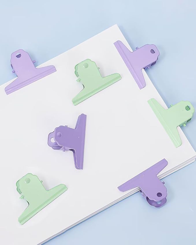2PCS Extra Large Binder Clips Metal Bulldog Clips Large Paper Clamps Holder Chip Clips for Home School Office Drawing Bag Green 4inch