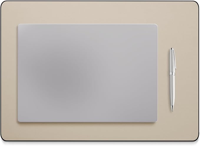 Jotsome Leather Desk Mat, Non-Slip Desk Blotter Pad - Desk Protector for Office, Home, Lap Desk, Laptop, and Desktop, Gift for The Holidays (Beige, 17" x 12")