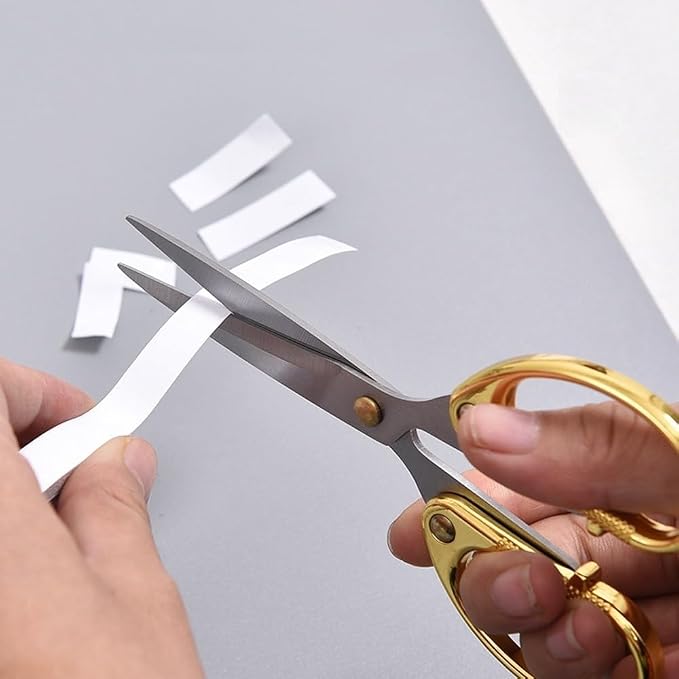 6.3-inch Small Craft Scissors, Sharp Blades Office Scissors for Desk, Stainless Steel All Purpose Scissors for Office, Home, School, DIY, Sewing, Fabric (Gold)