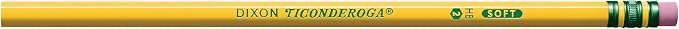 Ticonderoga Wood-Cased Pencils, Unsharpened, #2 HB Soft, Yellow, 96 Count