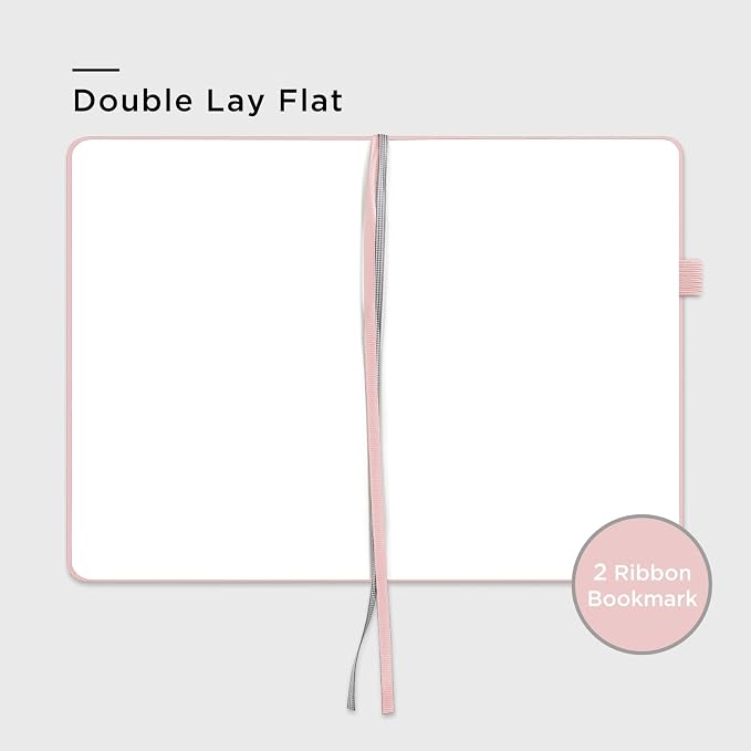 &And Per Se Blank Sketch Notebook, A5 Hardcover, 160 Pages 100gsm Thick Paper, Unlined Journal for Drawing, Doodling, Hand Lettering – Creative Gift for Artists, Designers, Writers (Pink)