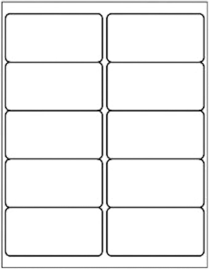 (1000 Sheets, 10000 Labels) Sticker Paper, 2" x 4" Shipping Address Labels, 10 Per Page Self Adhesive Mailing Label for Laser and Inkjet Printers