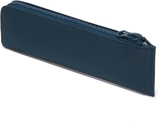 Oxford Pencil Case Slim Pencil Pouch Durable Zipper Stationery Bag Small Travel Use（Royal blue/Oxford）