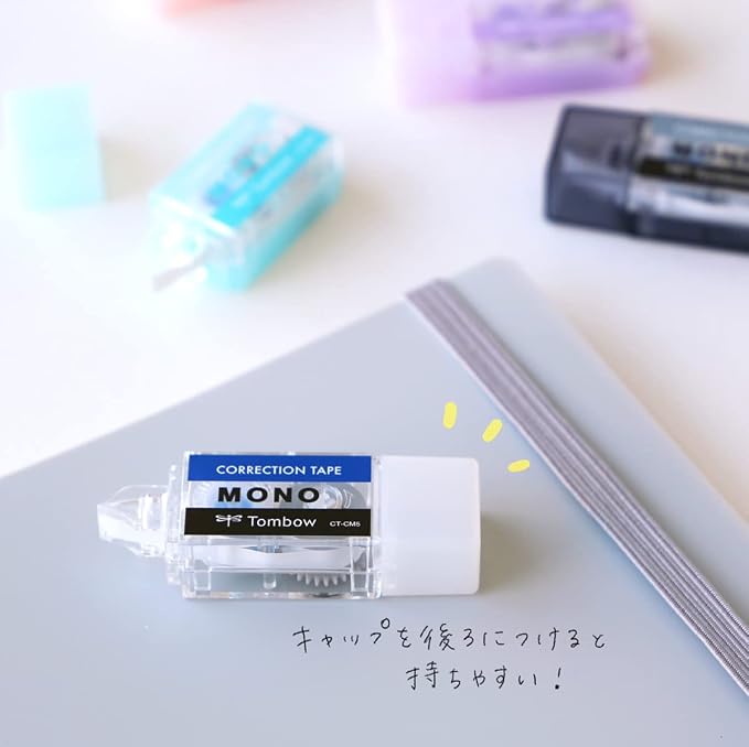 Tombow CT-CM5C40-5P MONO Correction Tape, Mono Pocket, Tape Width 0.2 inches (5 mm) x 13.1 ft (4 m), Blue, 5 Pieces