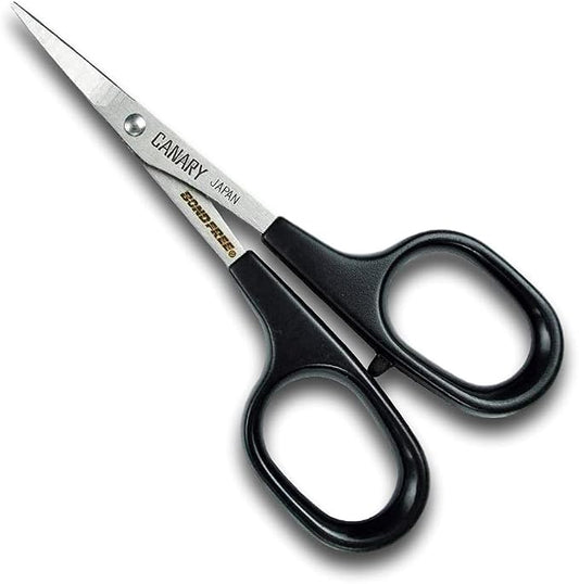 CANARY Japanese Mini Craft Scissors 4" Curved Blade [Extra Non-Stick], Small Detail Scissors for Paper Crafting, Fabric Cutting, Art Crafts, Made in JAPAN