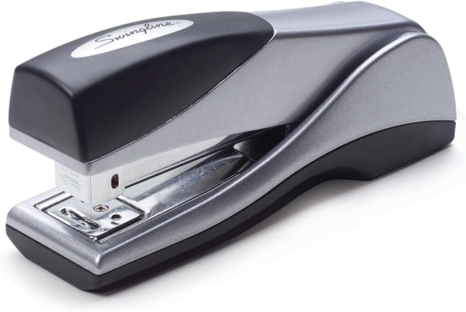 Swingline Stapler, 25 Sheet Capacity, Optima Grip, Jam Free, Compact, Ergonomic Cushion Grip, Metal, Silver (S7087816B) (Pack of 6)
