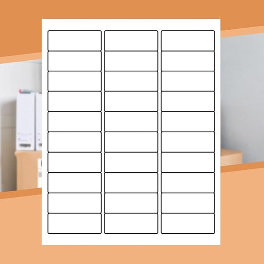 Address Labels 1" X 2-5/8" 30 Up Mailing Label for Laser/Inkjet Printer, Blank White, Permanent Adhesive, Printable Label Sticker Paper (200 Sheets - 6000)