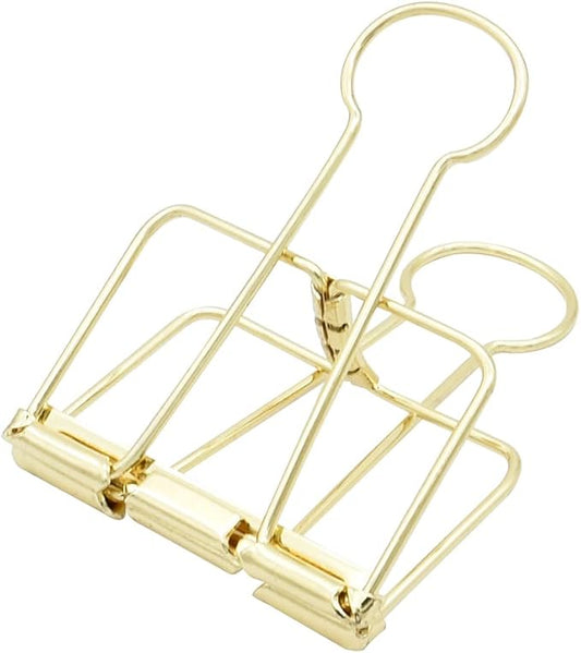 Extra Large Binder Clips 2 Inch, Big Paper Clamps Gold for Office School Supplies (15Pcs)