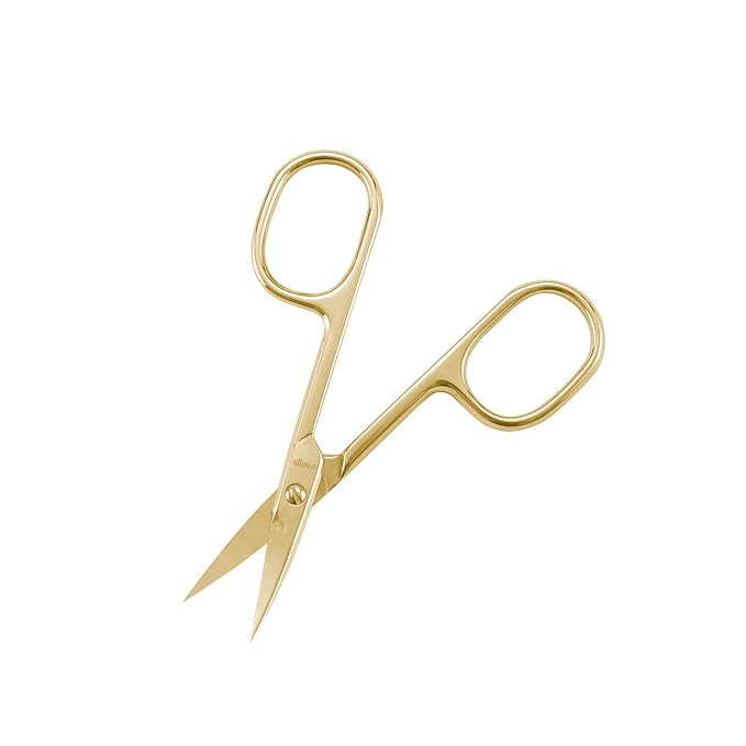 LIVINGO Nail Scissors Sharp Curved Blade Fingernail Toenail Tool | Professional Cutting Design, Manicure Pedicure Care, Stainless Steel Construction, Protective Case