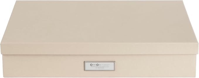 Bigso Sverker Legal/Art Storage Box - 3.3in x 17.1in x 12.2in - Fawn