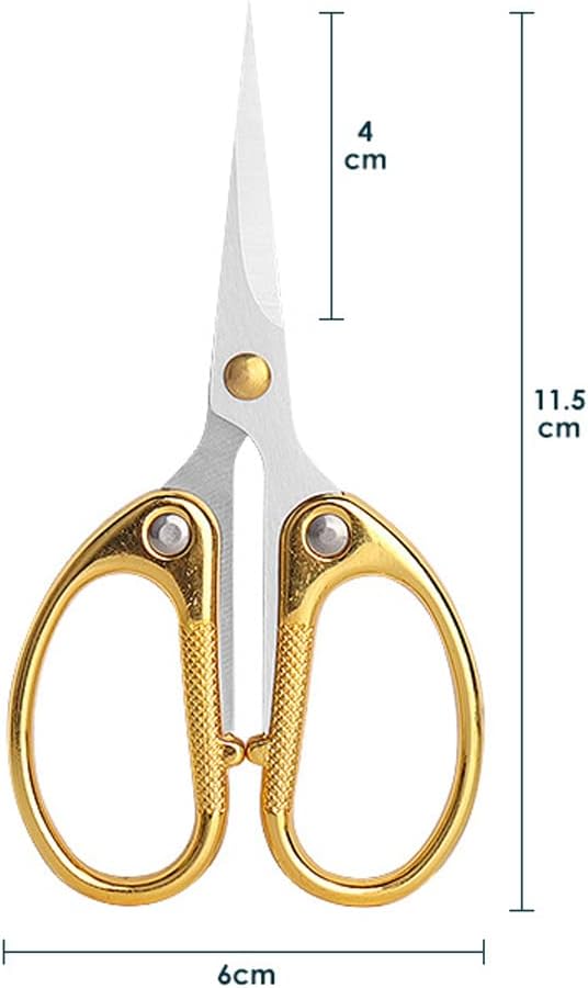 4.5" All Stainless Steel Office Scissors,Ultra Sharp Blade Shears,Sturdy Sharp Scissor for Office Home School Sewing Fabric Craft Paper Multipurpose Scissors Gold