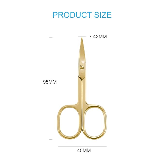 LIVINGO Nail Scissors Sharp Curved Blade Fingernail Toenail Tool | Professional Cutting Design, Manicure Pedicure Care, Stainless Steel Construction, Protective Case