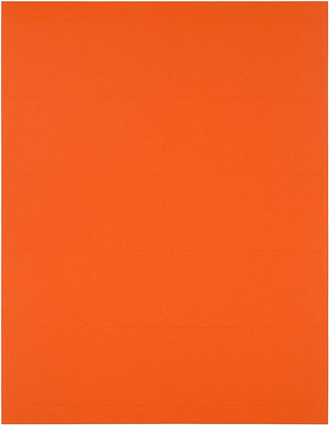 JAM PAPER Shipping Address Labels - Standard Mailing - 2 x 4 - Orange - 120/Pack